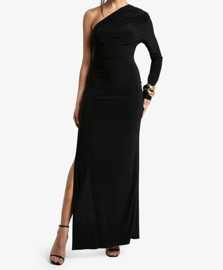 Vestido longo de uma manga 